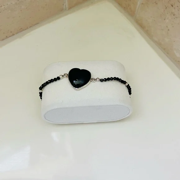 Natural Black Onyx 2 Bracelets - Picture 4 of 9